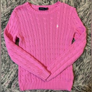Pink Cable Knit Sweater